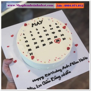 Bánh Sinh Nhật Cuốn Lịch - CL07